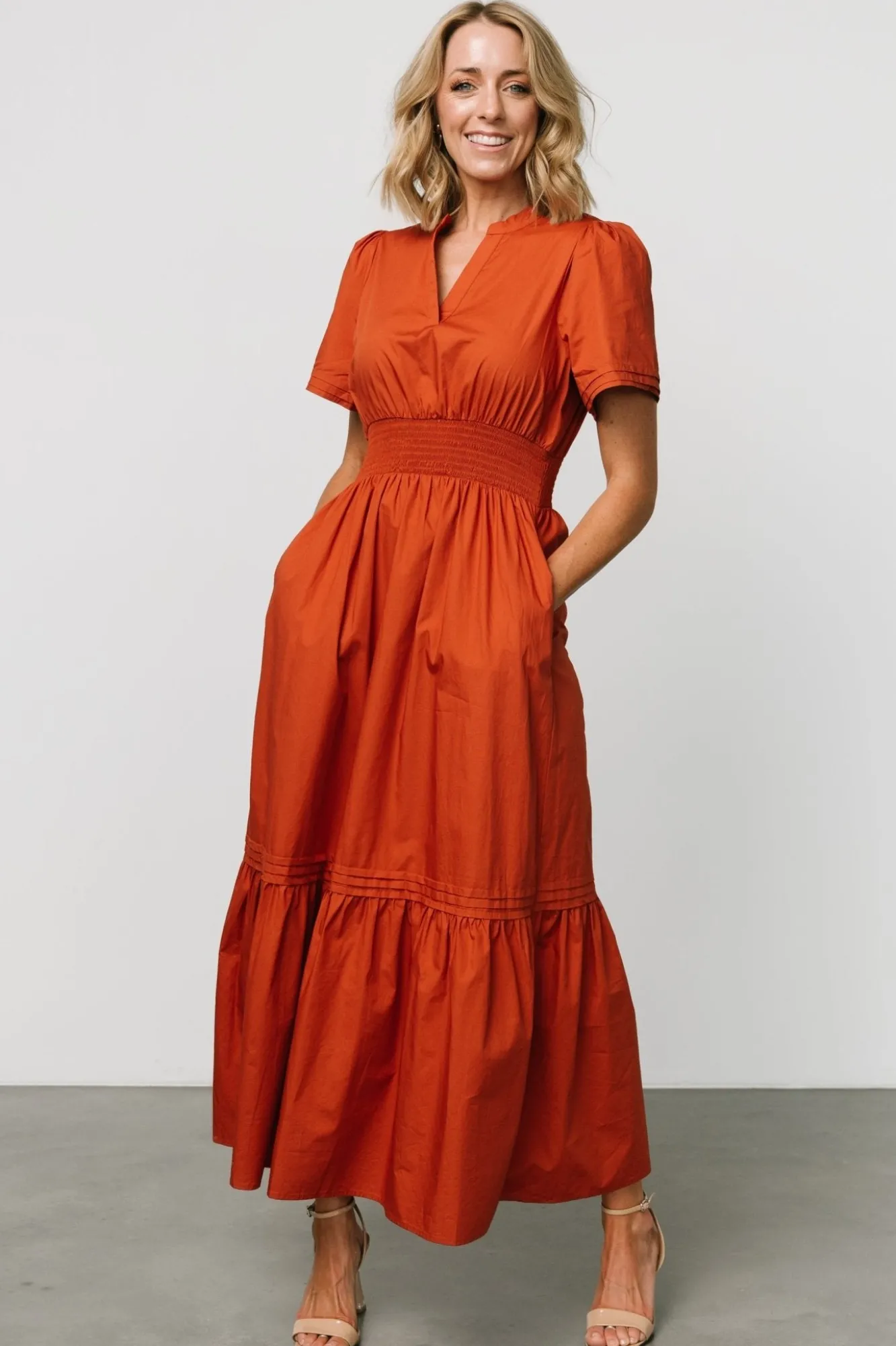 Baltic Born Vera Maxi Dress | Deep Rust