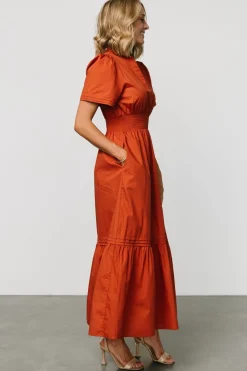 Baltic Born Vera Maxi Dress | Deep Rust