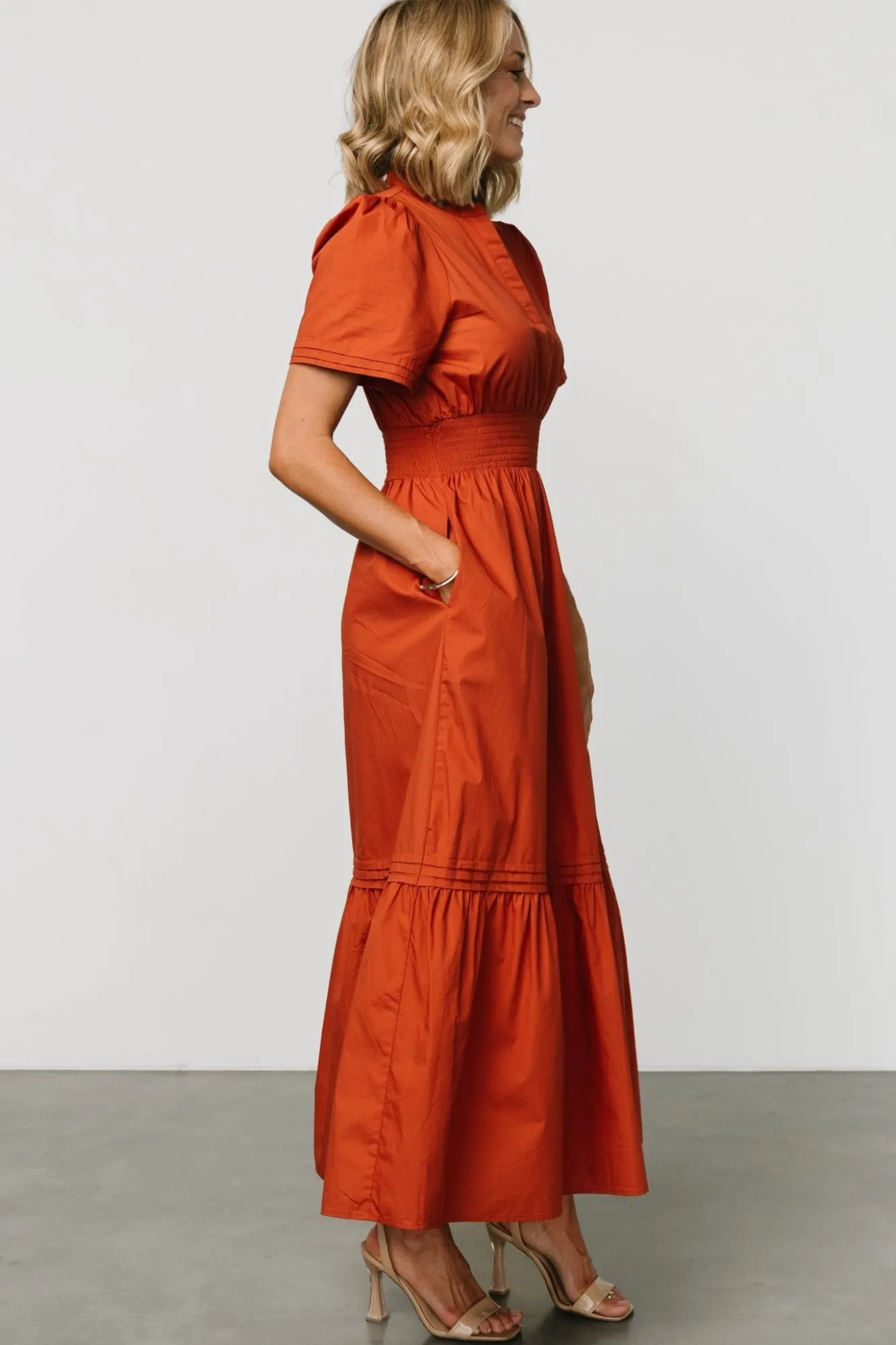 Baltic Born Vera Maxi Dress | Deep Rust