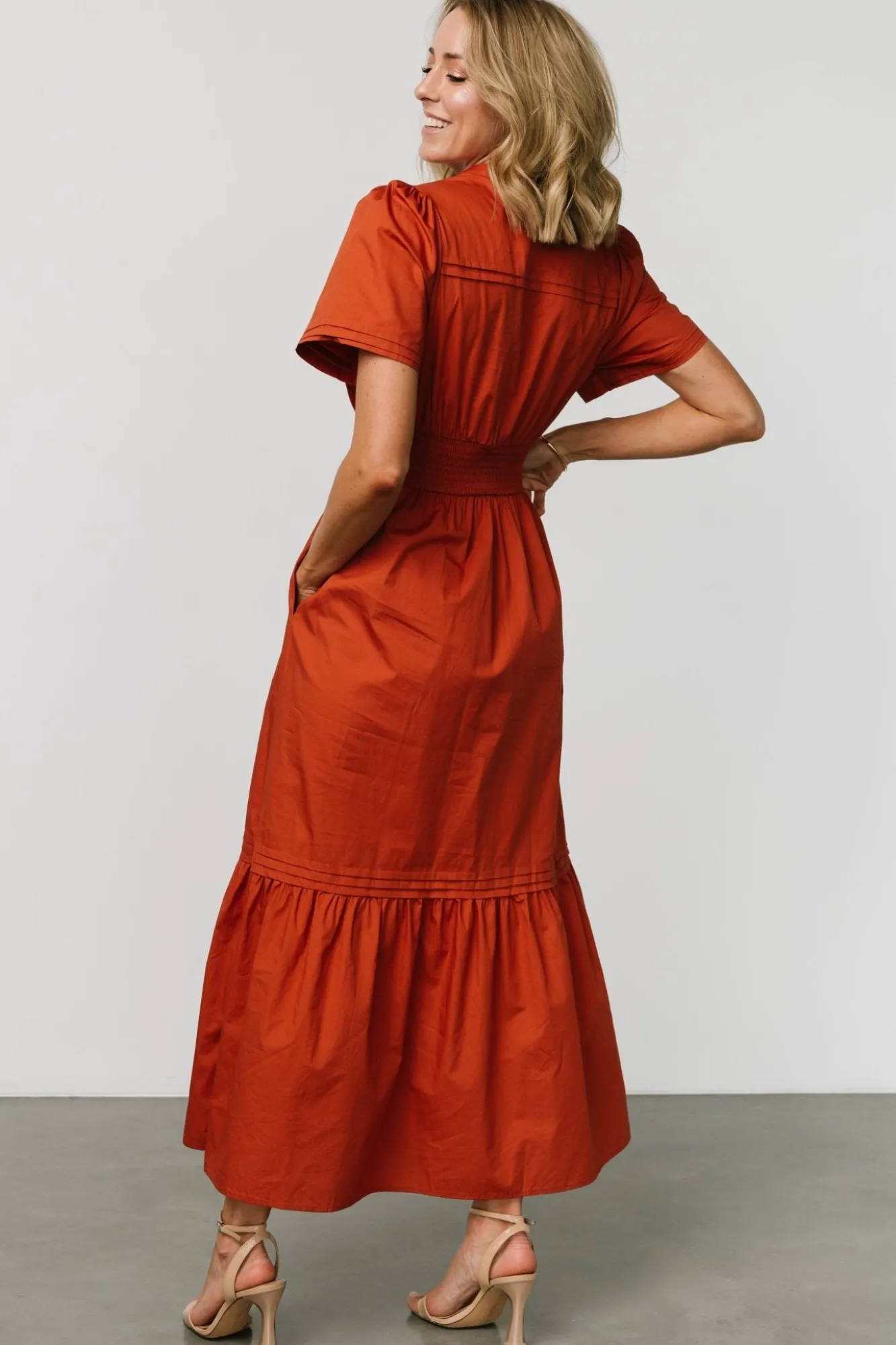 Baltic Born Vera Maxi Dress | Deep Rust