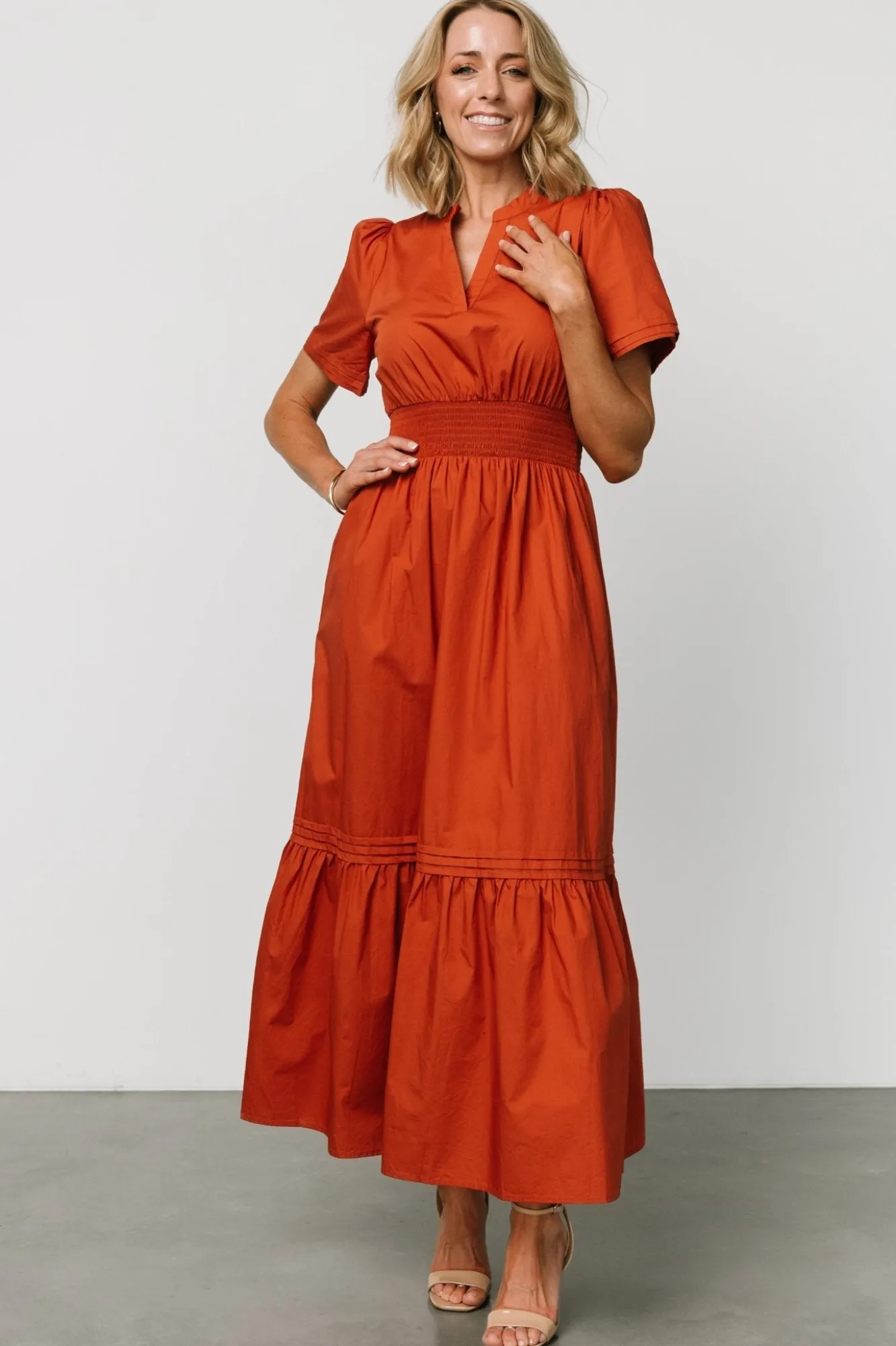 Baltic Born Vera Maxi Dress | Deep Rust