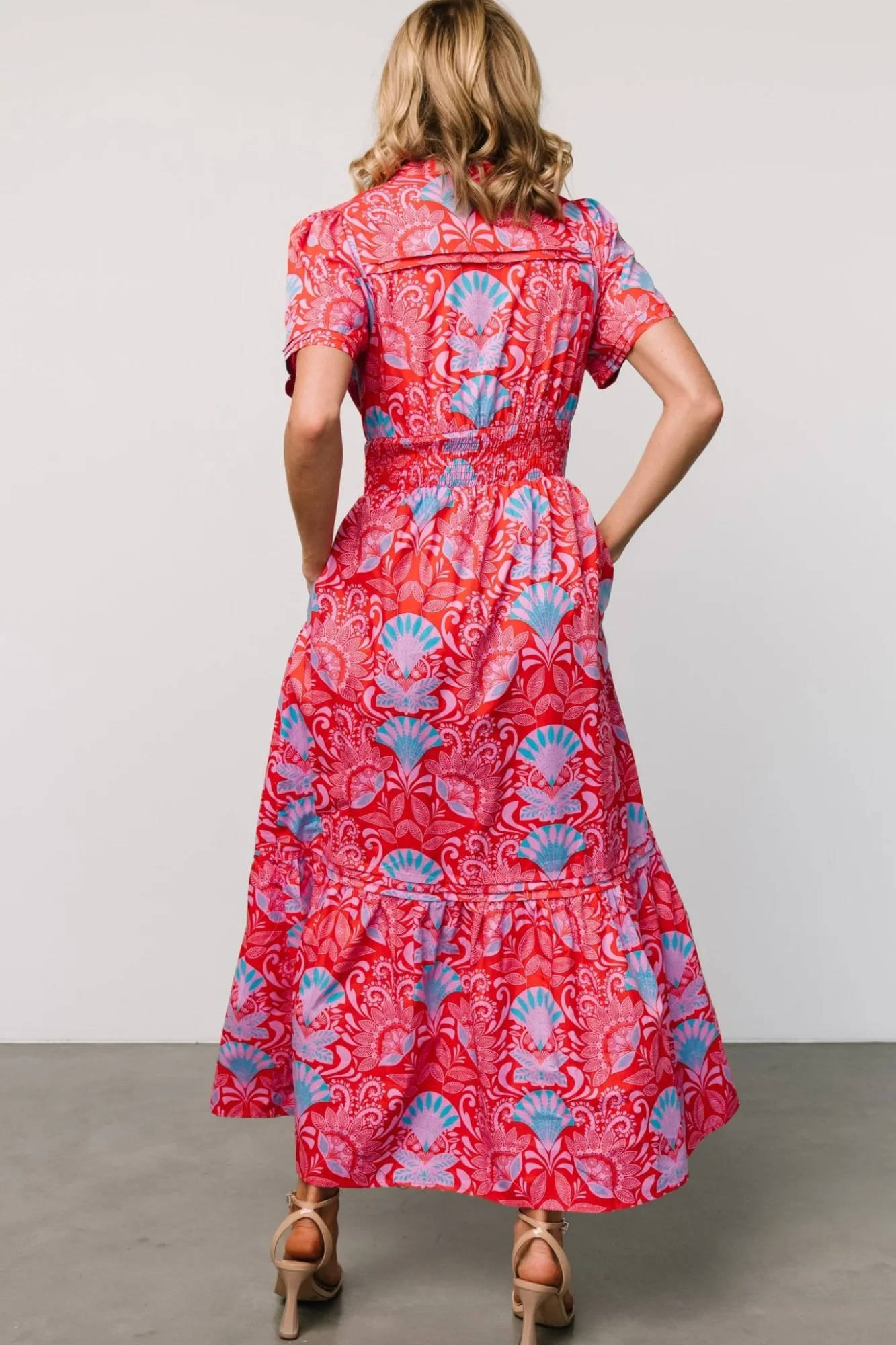 Baltic Born Vera Maxi Dress | Red Multi Print