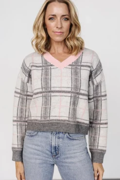 Baltic Born Verbier Sweater | Gray + Blush