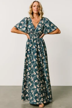 Baltic Born Verona Smocked Maxi Dress | Slate Floral