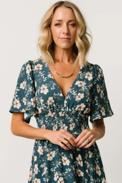 Baltic Born Verona Smocked Maxi Dress | Slate Floral