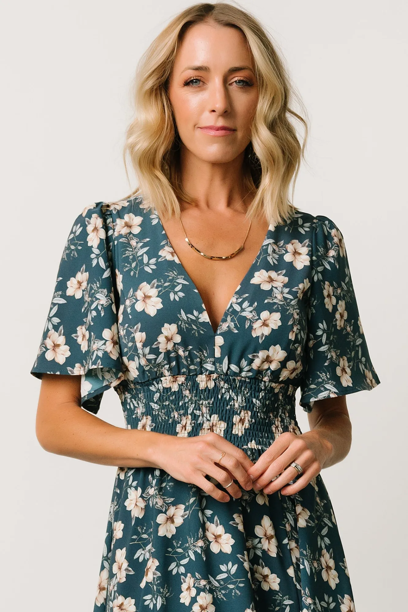 Baltic Born Verona Smocked Maxi Dress | Slate Floral