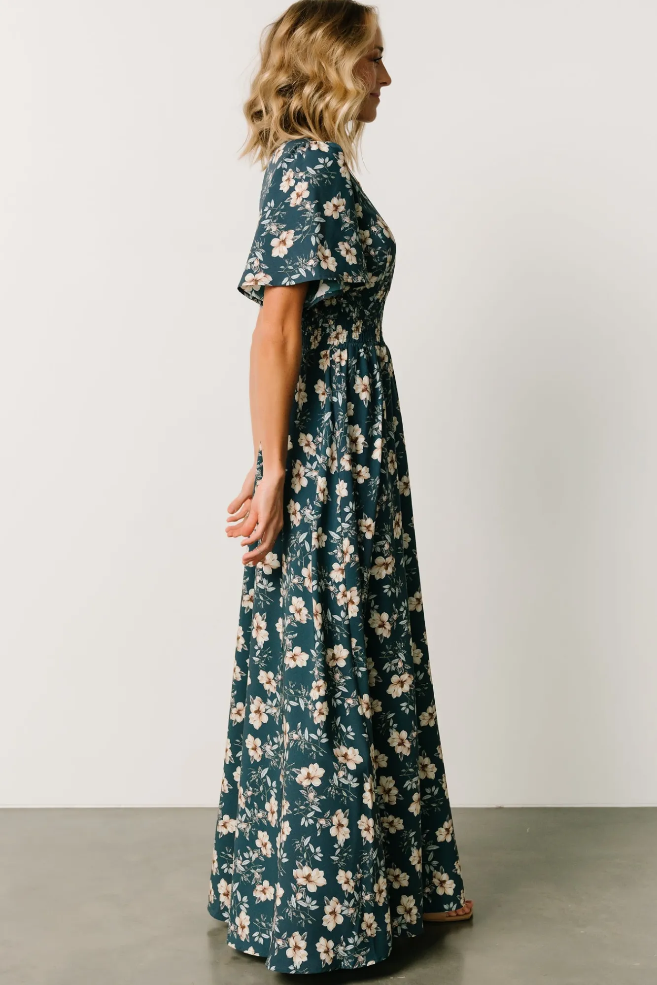 Baltic Born Verona Smocked Maxi Dress | Slate Floral