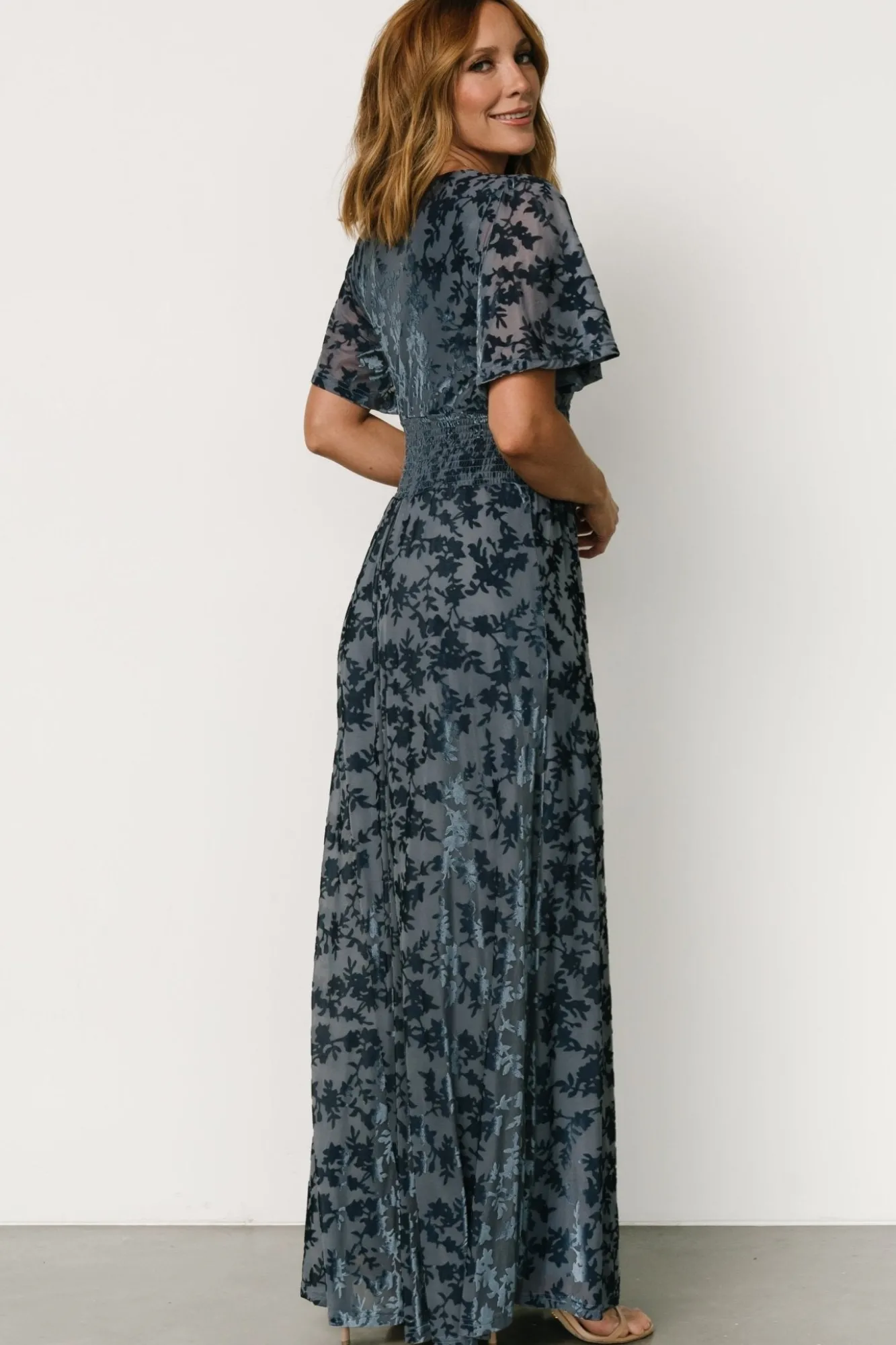 Baltic Born Veronica Velvet Maxi Dress | Whisper Blue