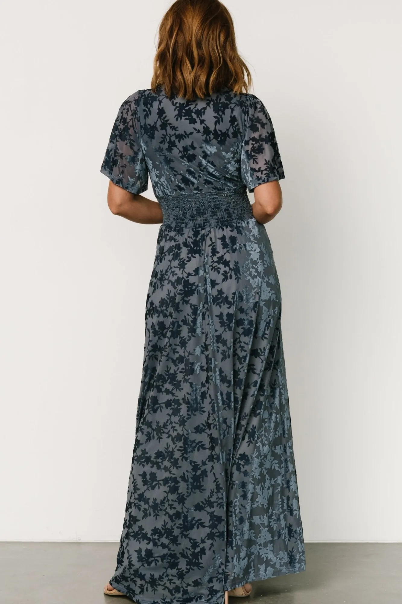 Baltic Born Veronica Velvet Maxi Dress | Whisper Blue
