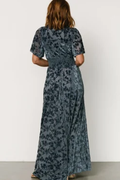 Baltic Born Veronica Velvet Maxi Dress | Whisper Blue