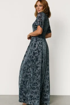 Baltic Born Veronica Velvet Maxi Dress | Whisper Blue