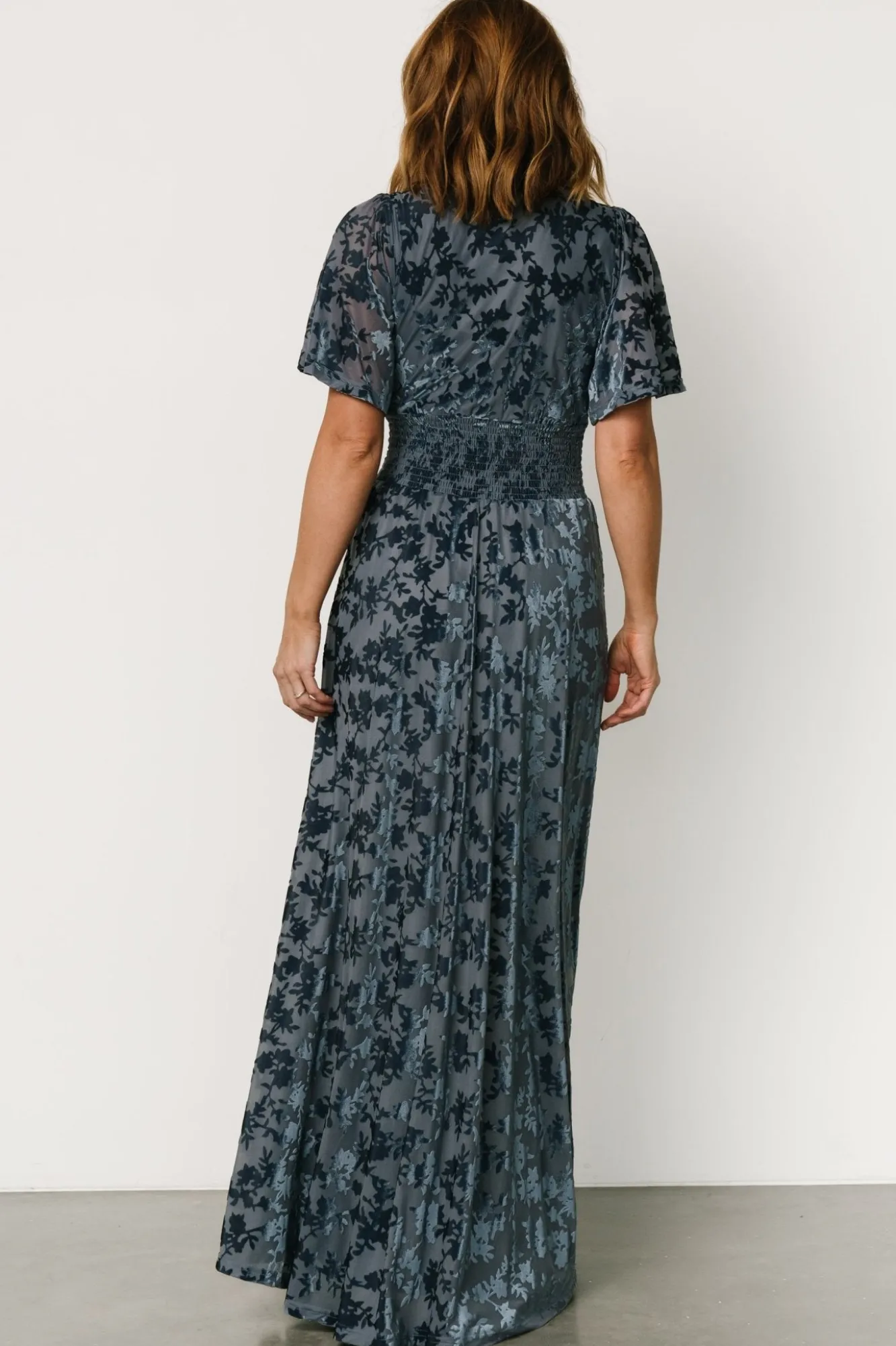 Baltic Born Veronica Velvet Maxi Dress | Whisper Blue