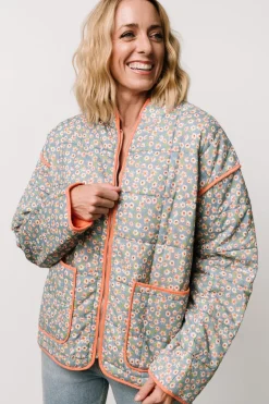 Baltic Born Vida Jacket | Dusty Blue + Coral Floral