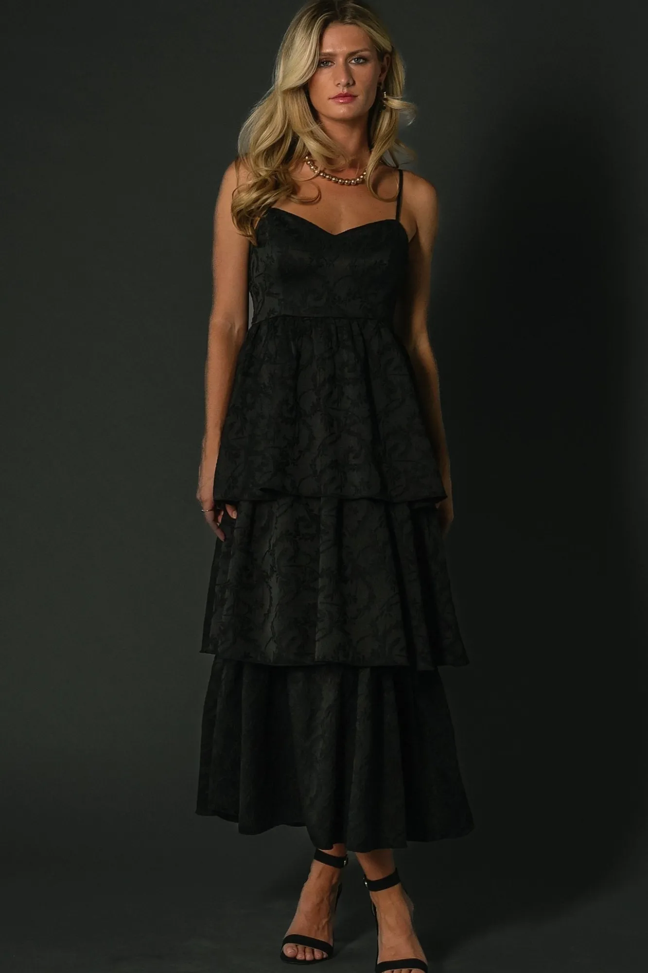 Baltic Born Violetta Embossed Tiered Dress |