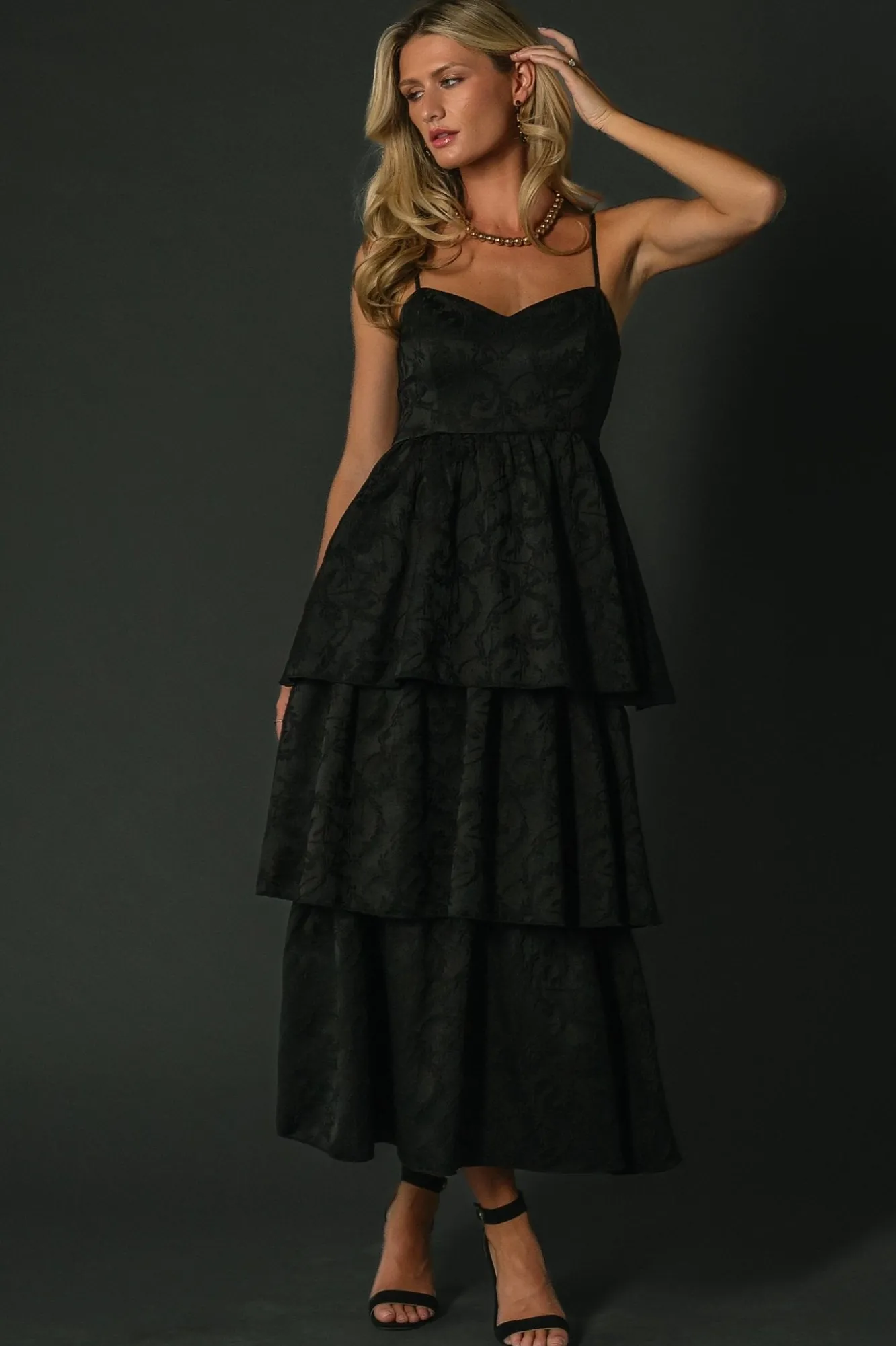 Baltic Born Violetta Embossed Tiered Dress |