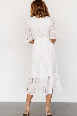 Baltic Born Virginia Eyelet Midi Dress | Off White