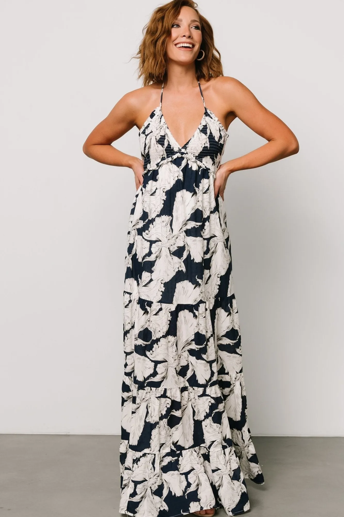 Baltic Born Visalia Maxi Dress | Navy + White