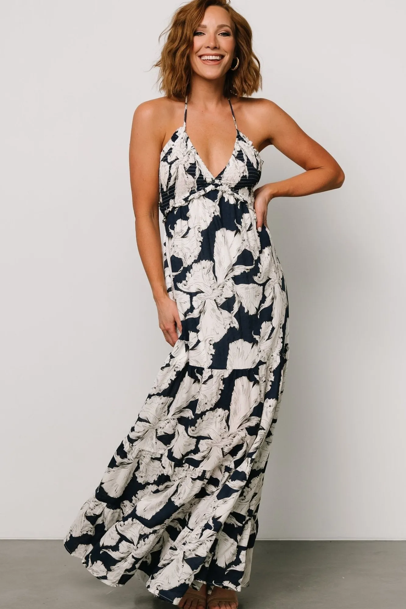 Baltic Born Visalia Maxi Dress | Navy + White