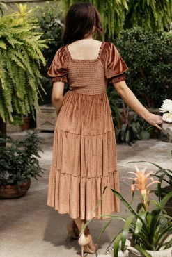 Baltic Born Vivaldi Smocked Velvet Midi Dress |