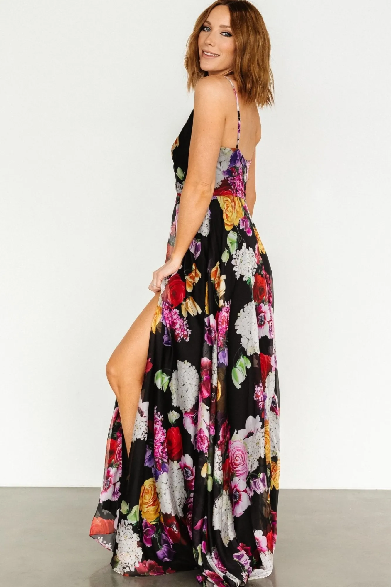 Baltic Born Vivienne Maxi Dress | Black Multi Floral
