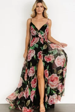 Baltic Born Vivienne Maxi Dress | Black Rose Floral
