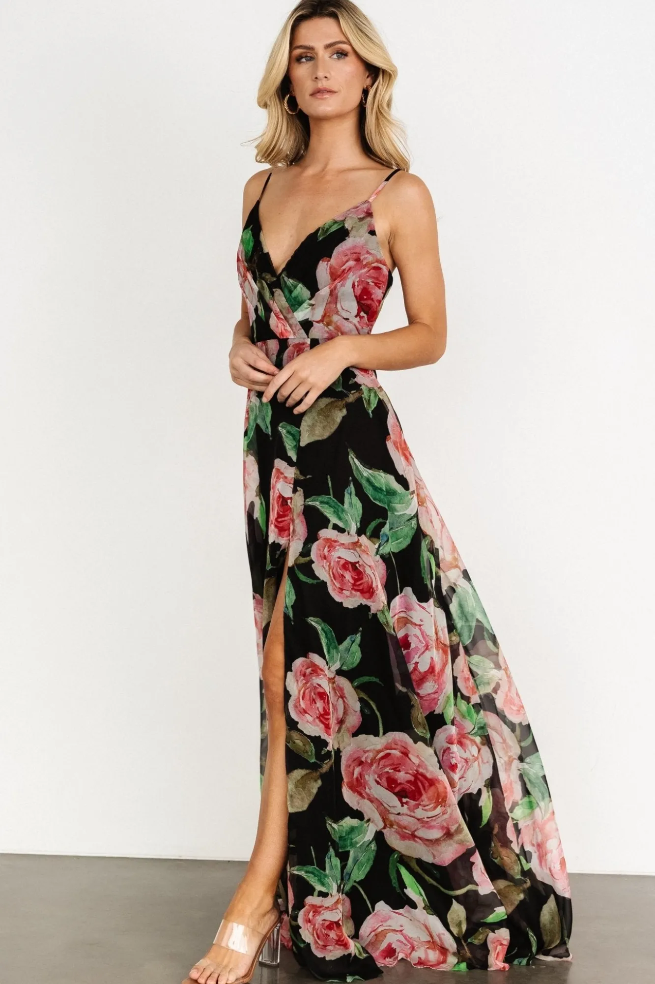 Baltic Born Vivienne Maxi Dress | Black Rose Floral