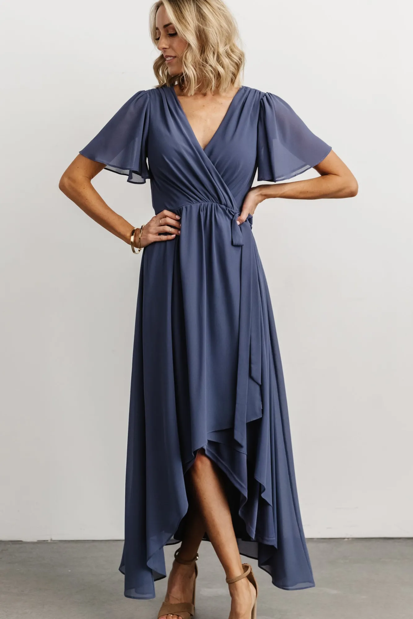 Baltic Born Waverly Wrap Dress | Slate Blue