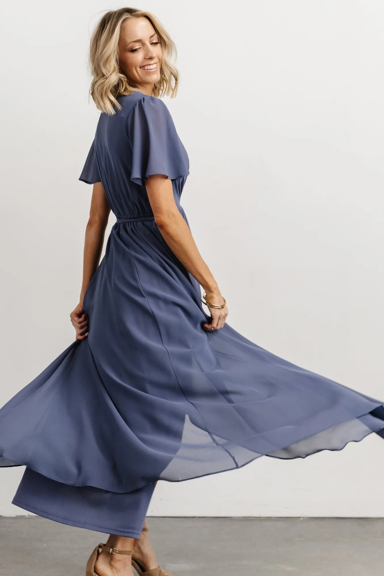 Baltic Born Waverly Wrap Dress | Slate Blue