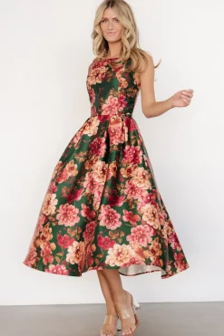 Baltic Born Wendy Sleeveless Dress | Emerald Multi Floral