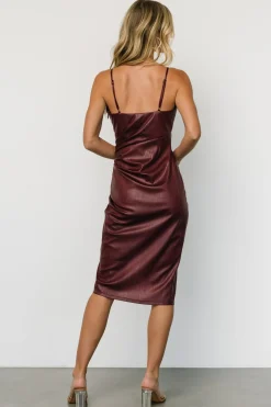 Baltic Born Whitney Midi Dress | Deep Mulberry