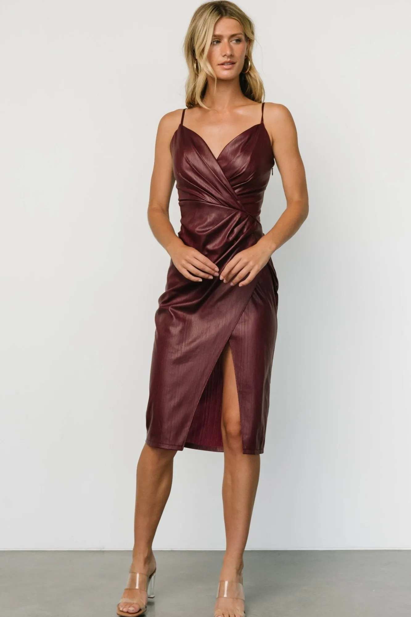 Baltic Born Whitney Midi Dress | Deep Mulberry