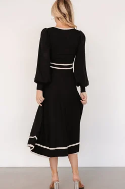 Baltic Born Winslet Knit Dress | Black + Cream