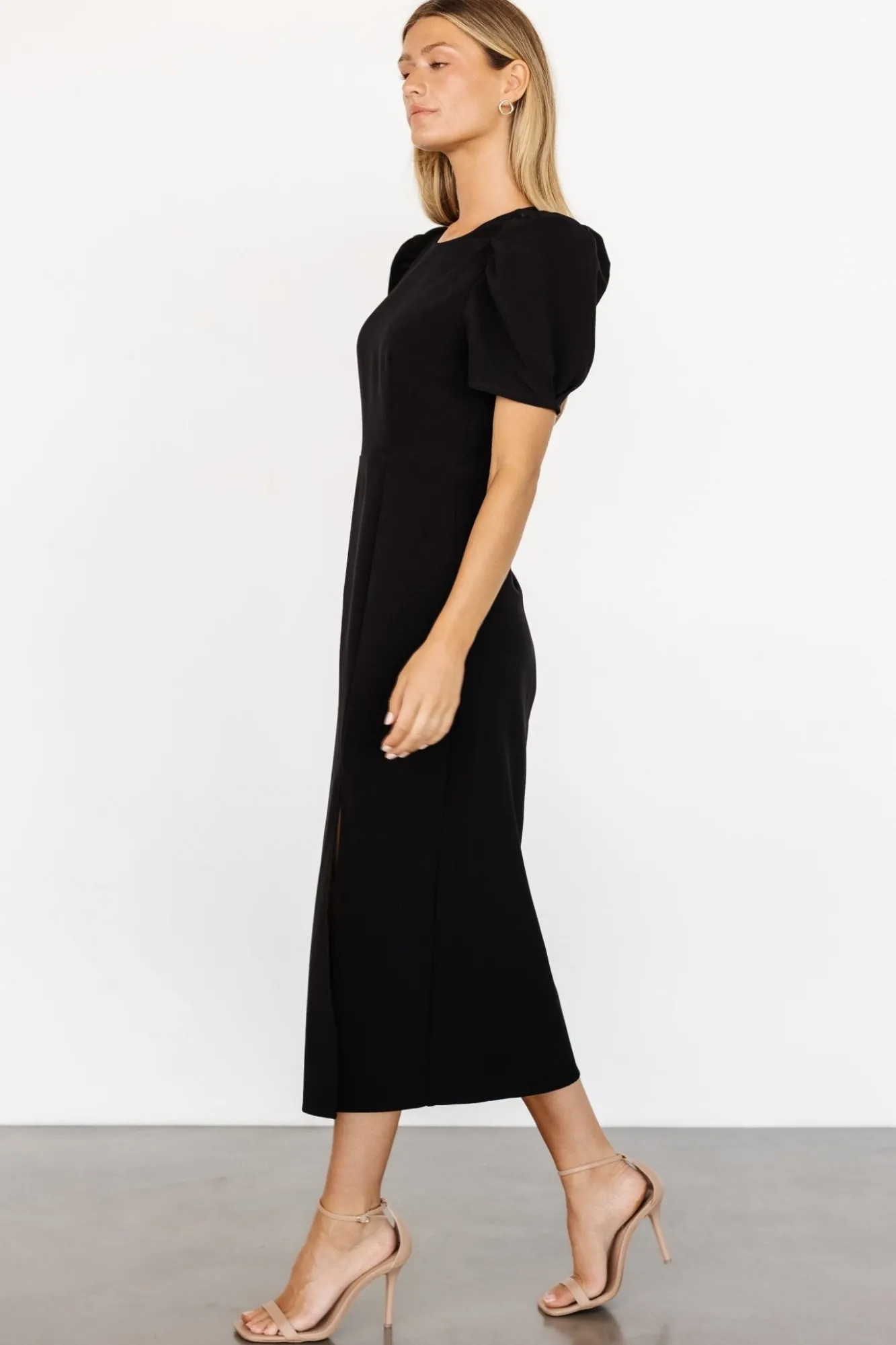 Baltic Born Younge Puff Sleeve Midi Dress |