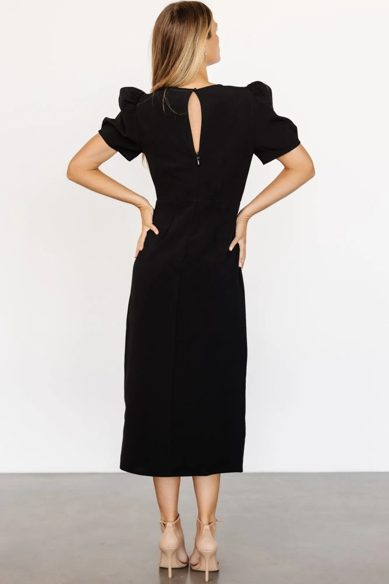 Baltic Born Younge Puff Sleeve Midi Dress |