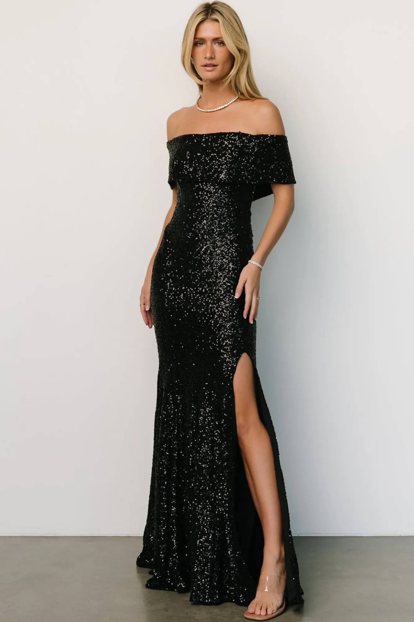 Baltic Born Yvonne Off Shoulder Sequin Gown |