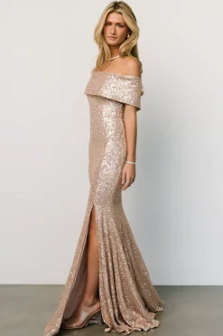 Baltic Born Yvonne Off Shoulder Sequin Gown |