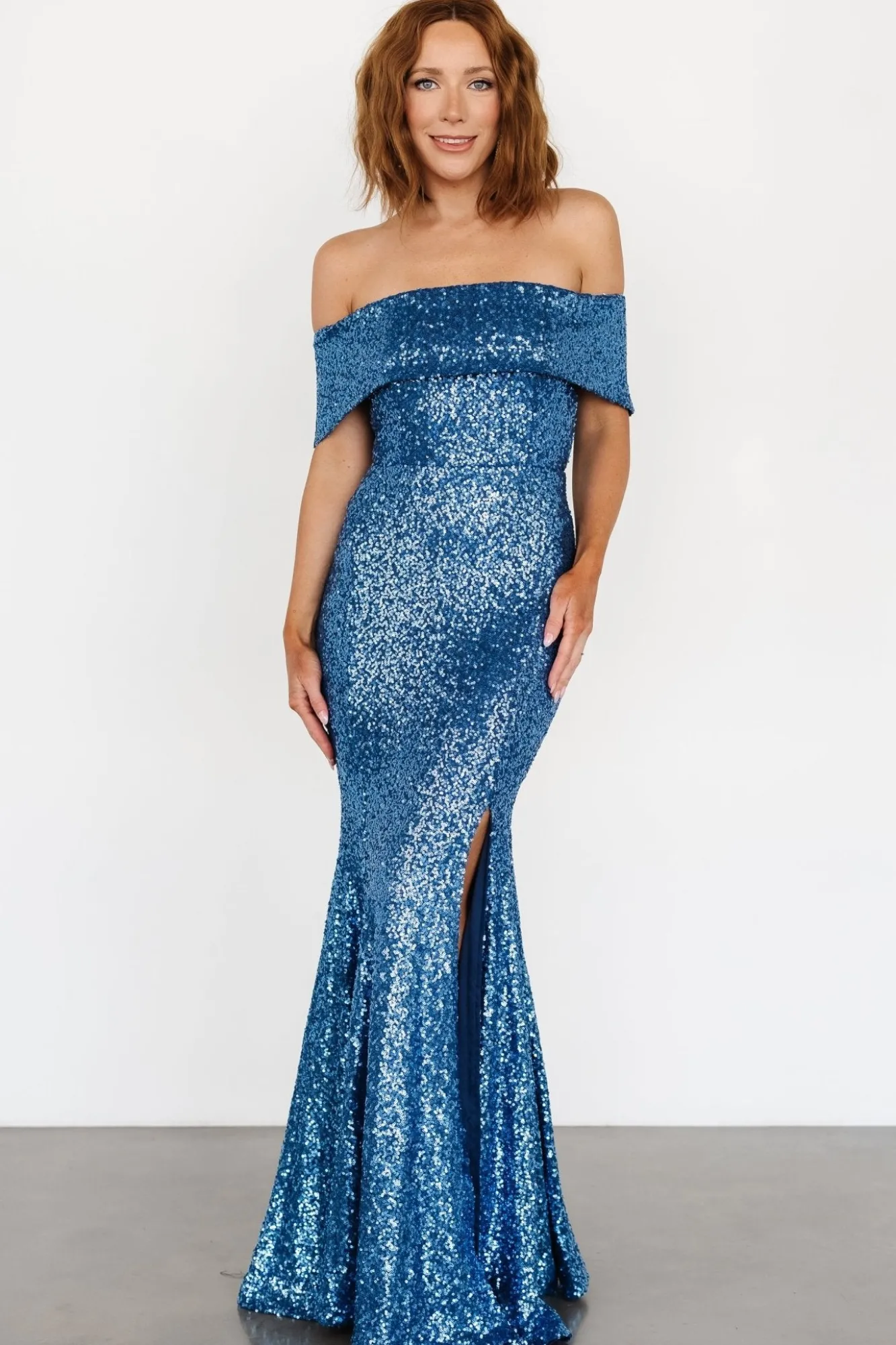 Baltic Born Yvonne Off Shoulder Sequin Gown |