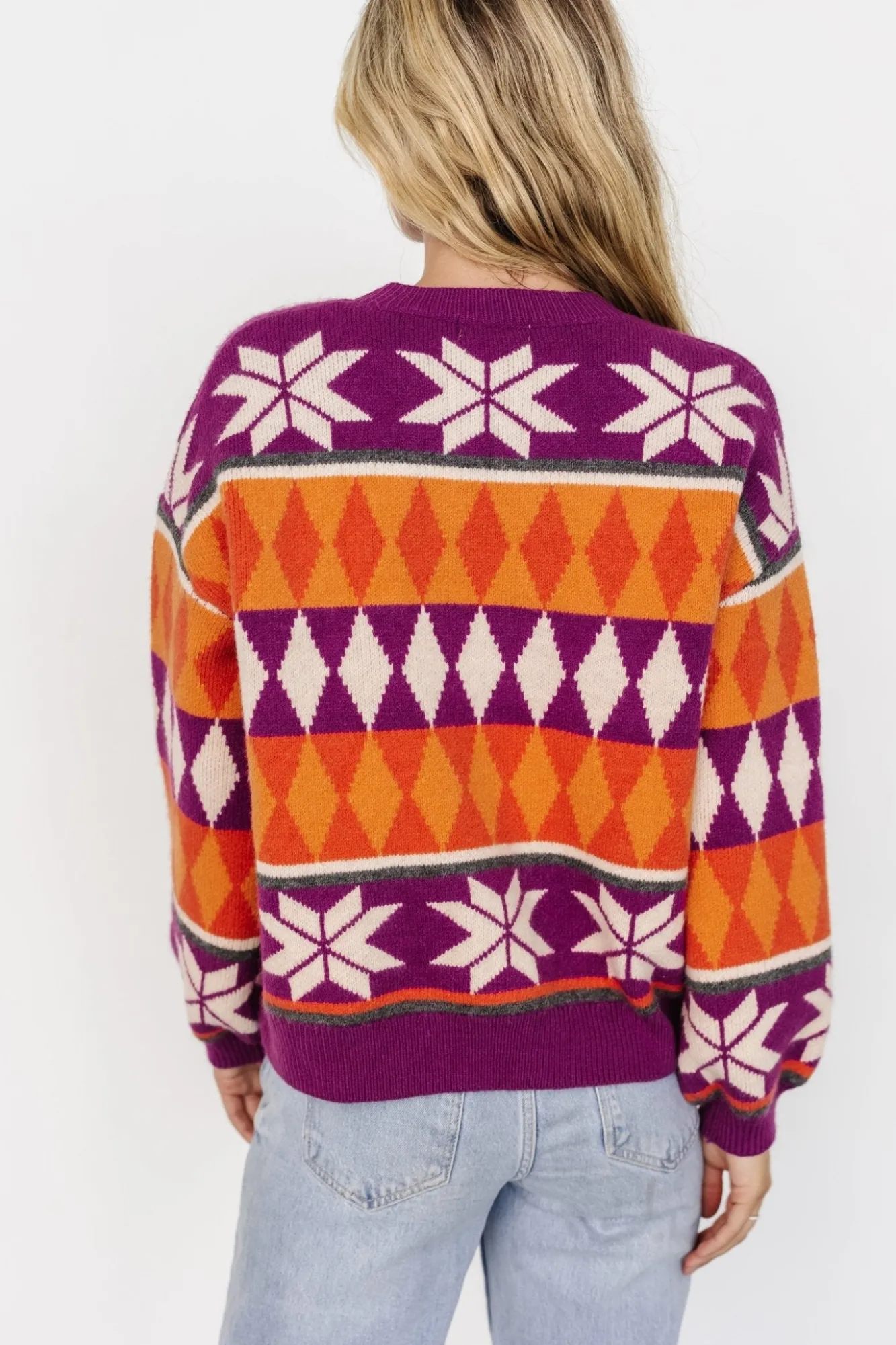 Baltic Born Zermatt Sweater | Magenta + Orange Print