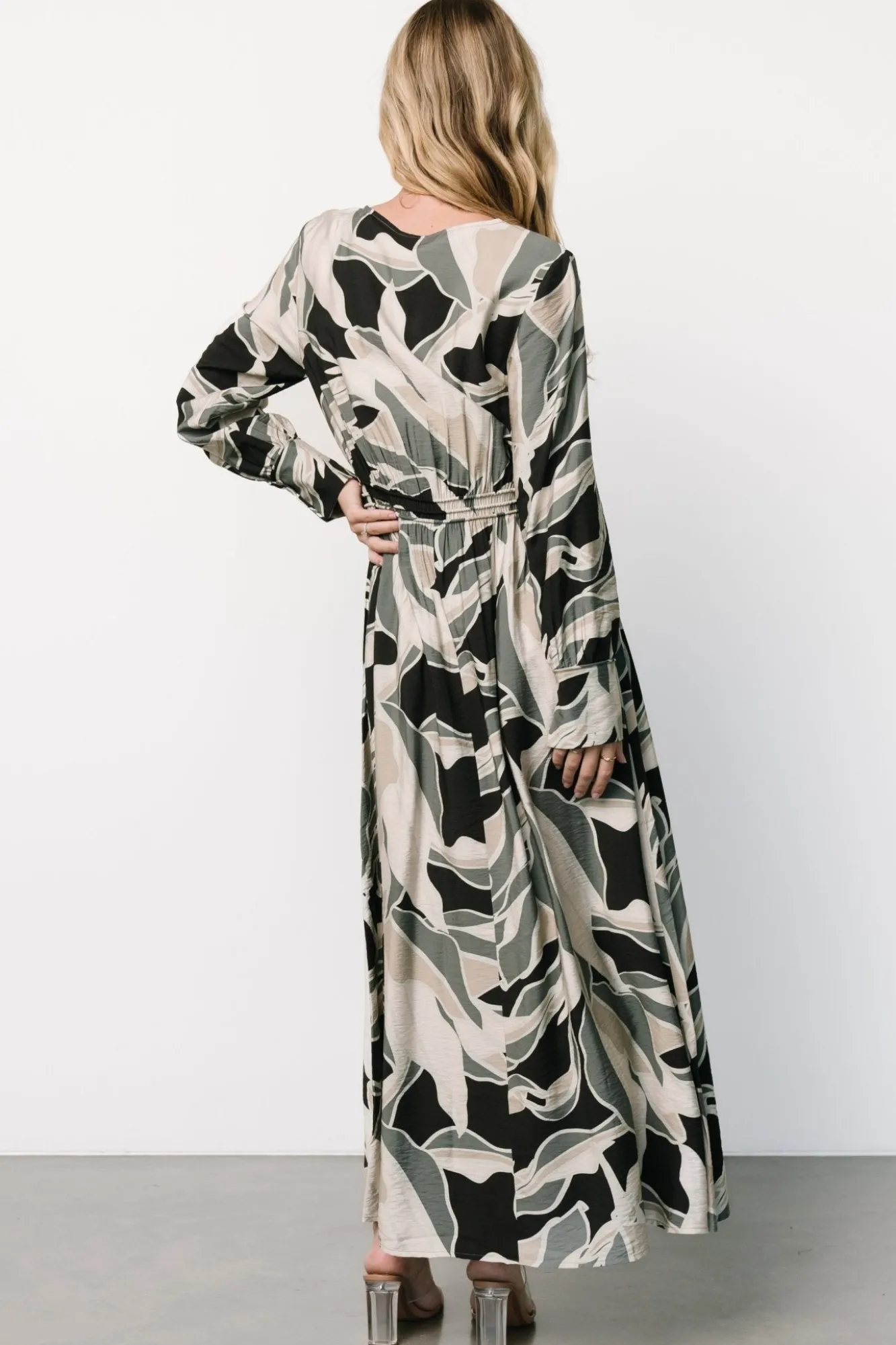 Baltic Born Zinnia Maxi Dress | Black + Eucalyptus Print