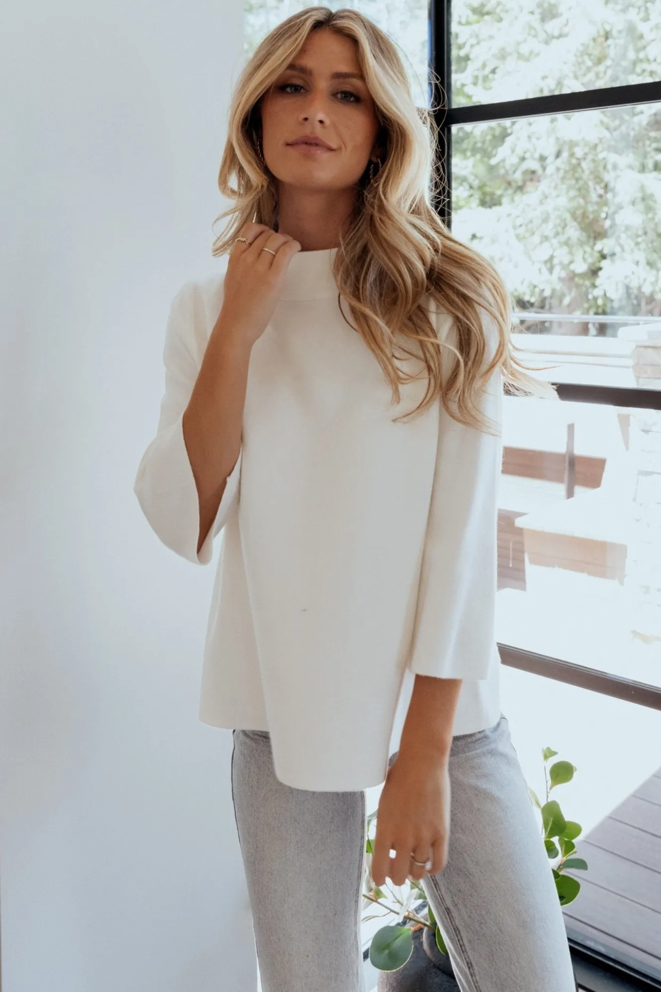 Baltic Born Zola Bell Sleeve Sweater | Off White