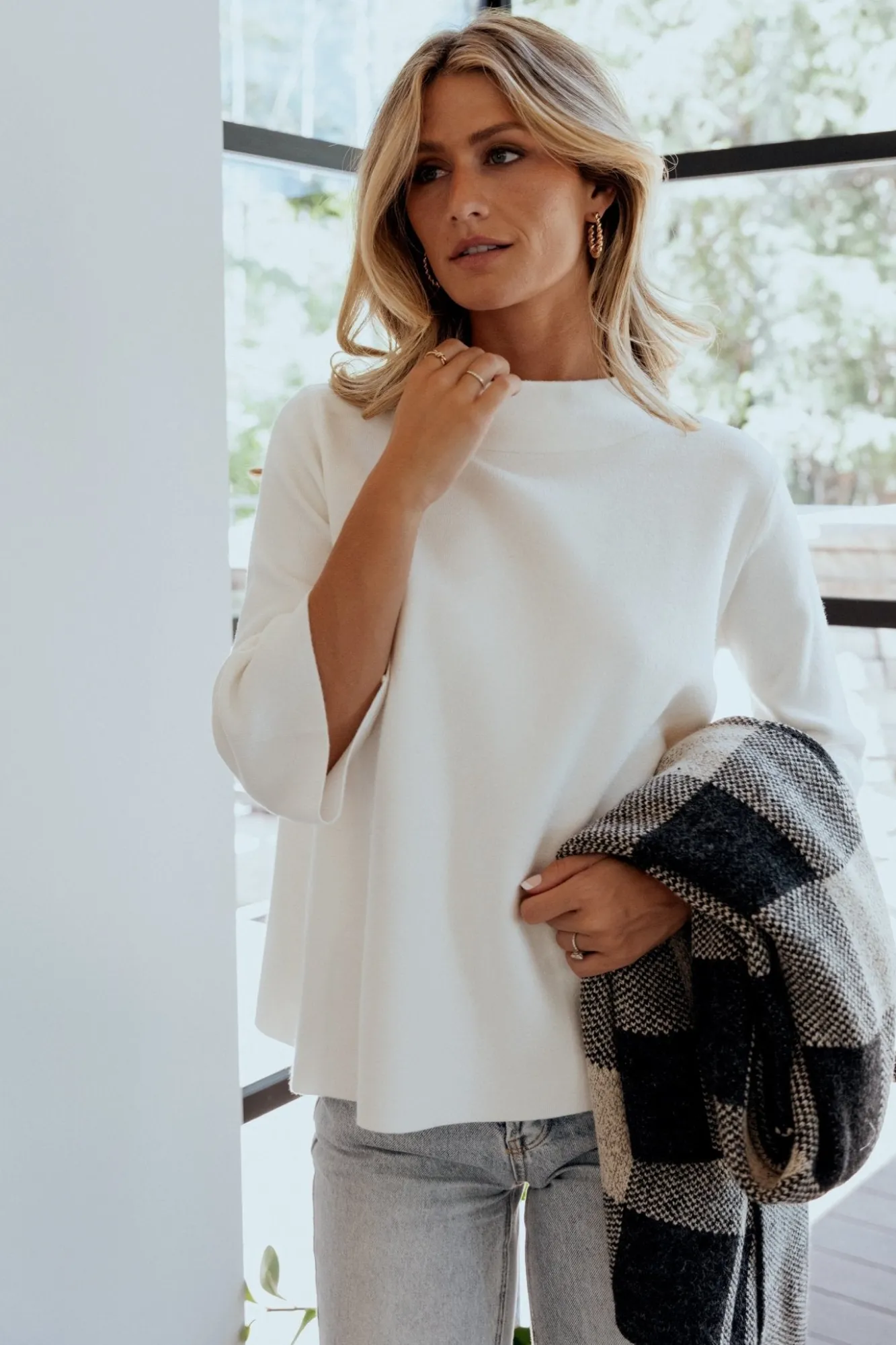 Baltic Born Zola Bell Sleeve Sweater | Off White