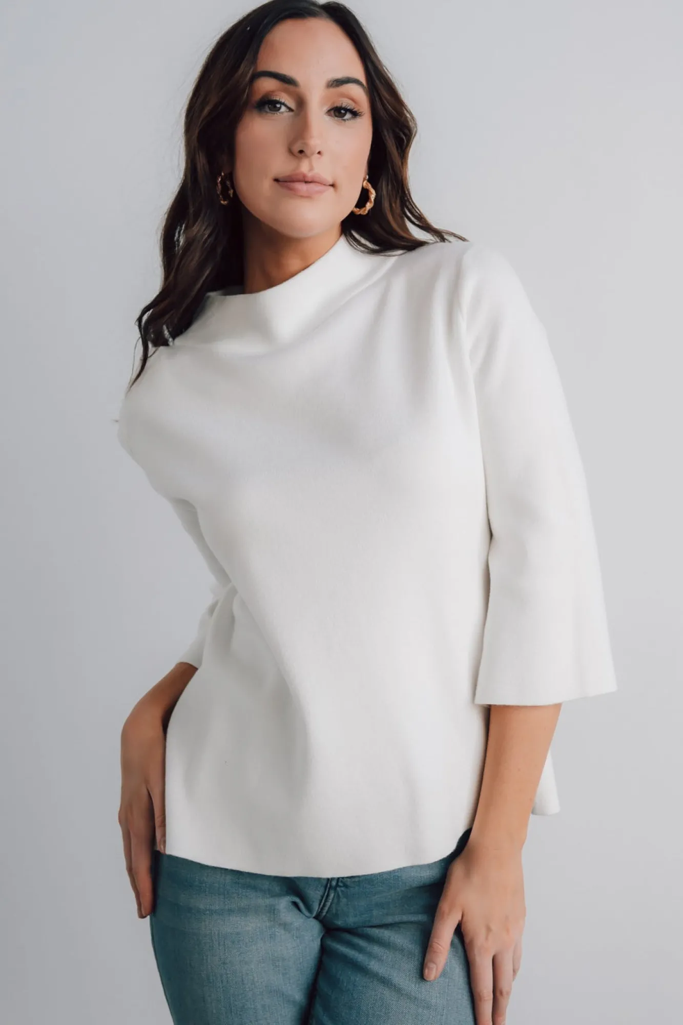 Baltic Born Zola Bell Sleeve Sweater | Off White