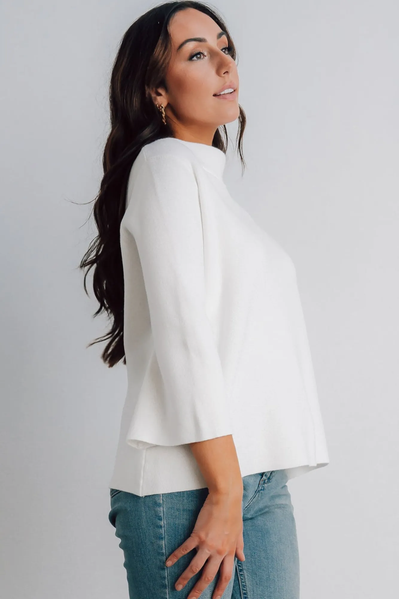 Baltic Born Zola Bell Sleeve Sweater | Off White